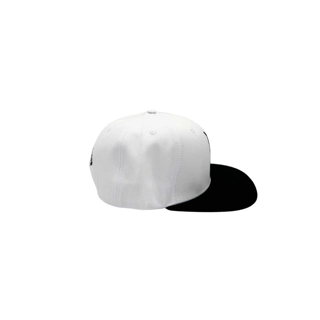 Handstand  Black + White  Cotton fabric Snapback cap